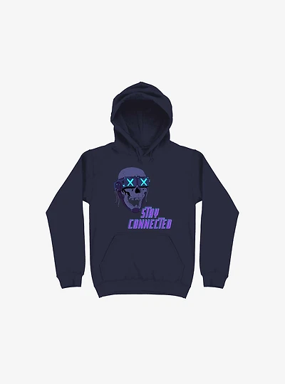 Stay_Connected 2.0 Navy Blue Hoodie