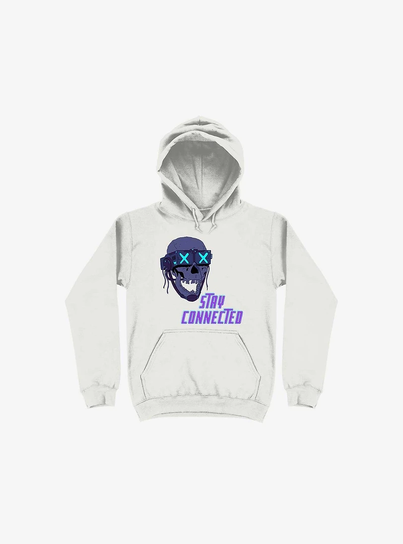 Stay_Connected 2.0 White Hoodie