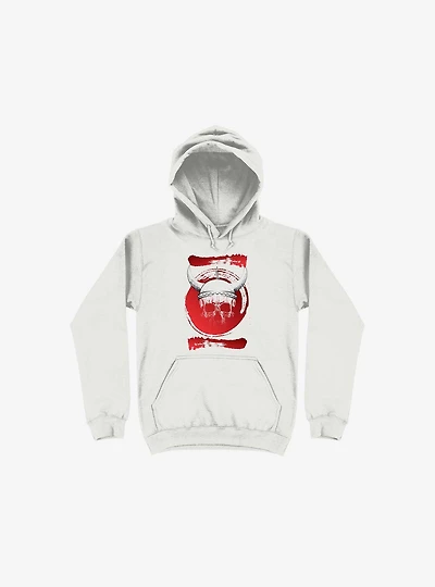 White Trippy Viking Helmet Smears Hoodie