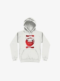 White Trippy Viking Helmet Smears Hoodie