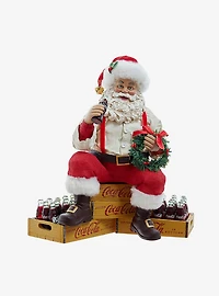 Coca Cola Santa Sitting On Crates