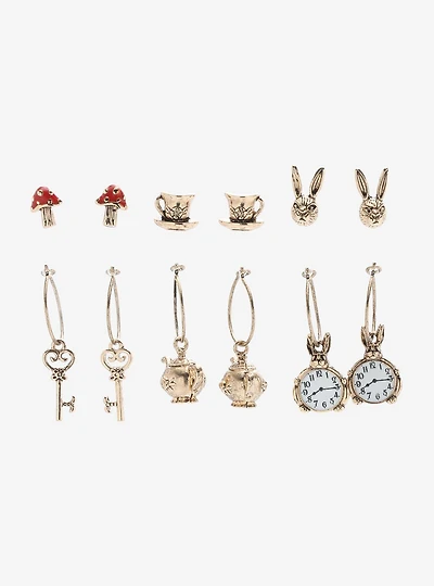 Lewis Carroll Alice's Adventures In Wonderland Earring Set