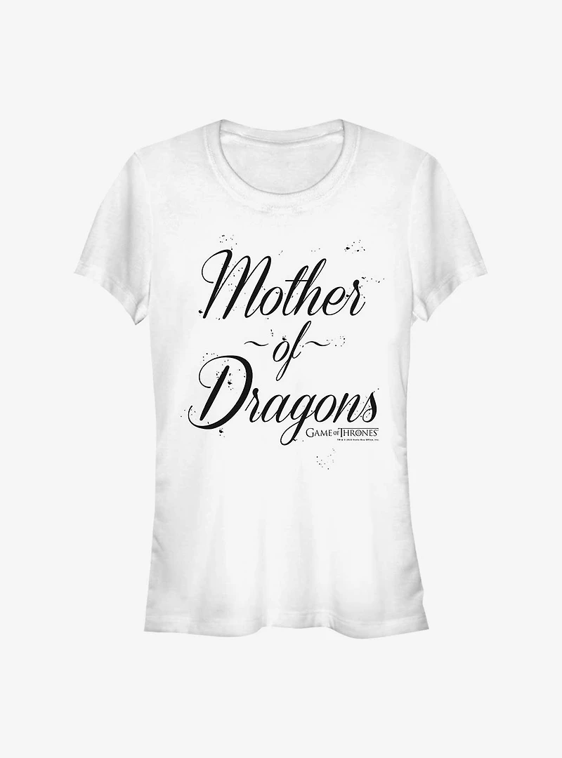 Game Of Thrones Mother Dragons Script Girls T-Shirt