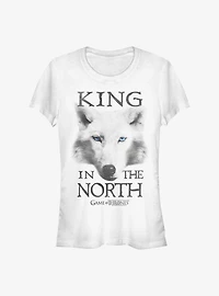 Game Of Thrones King The North Dire Wolf Girls T-Shirt