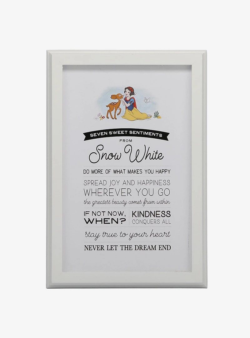 Disney Snow White Lessons Framed Wood Décor