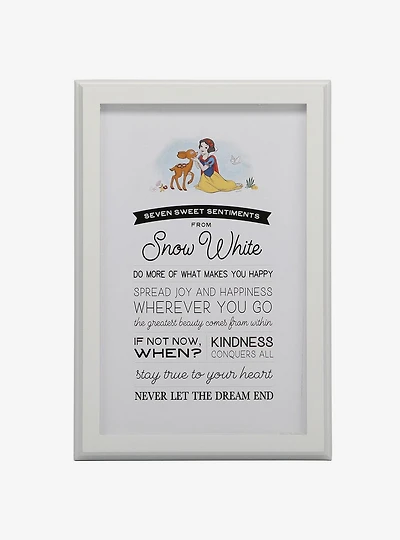 Disney Snow White Lessons Framed Wood Décor