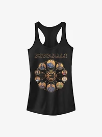 Marvel Eternals Circular Gold Heroes Girls Tank