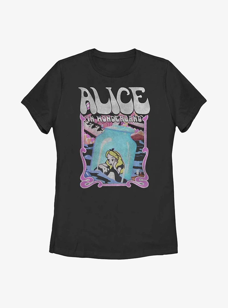 Disney Alice Wonderland Gradient Poster Womens T-Shirt