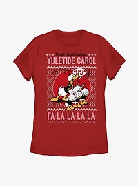 Disney Donald Duck And The Triplets Caroling Womens T-Shirt