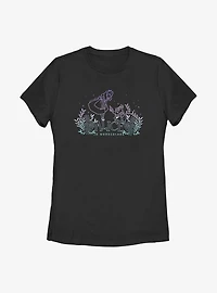 Disney Alice Wonderland Gradient & White Rabbit Womens T-Shirt