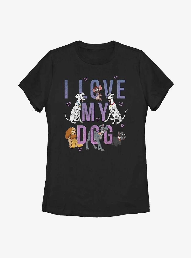 Disney Love My Dog Womens T-Shirt