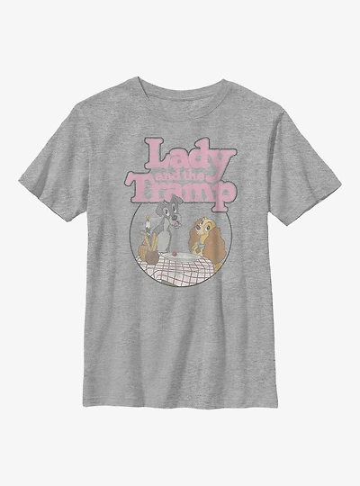 Disney Lady And The Tramp Spaghetti Youth T-Shirt