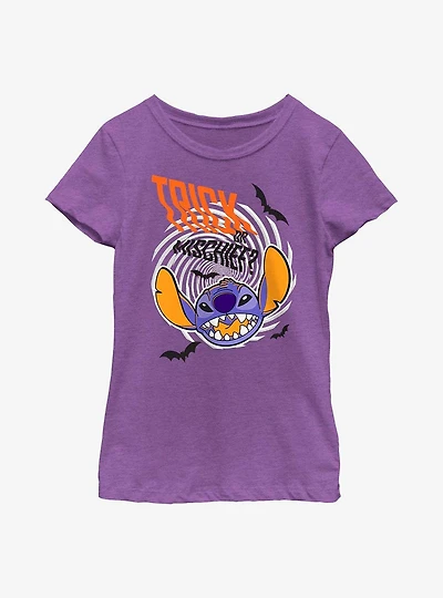 Disney Lilo And Stitch Trick Or Mischief Youth Girls T-Shirt