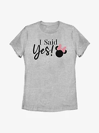 Disney Minnie Mouse I Said Yes! Womens T-Shirt