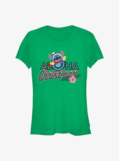 Disney Lilo & Stitch Aloha Christmas Girls T-Shirt