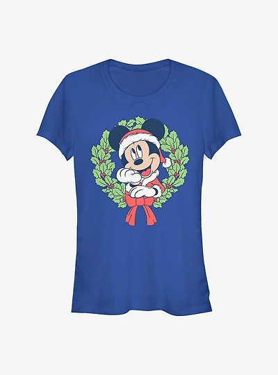 Disney Mickey Mouse Christmas Wreath Girls T-Shirt
