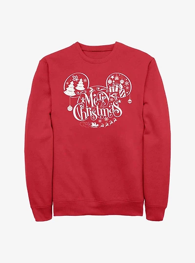 Disney Mickey Mouse Holiday Ears Crew Sweatshirt