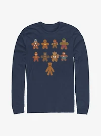 Marvel Lined Up Cookies Long-Sleeve T-Shirt