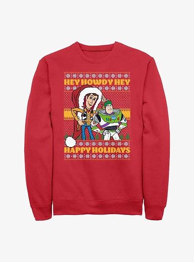 Disney Pixar Toy Story Howdy Holidays Crew Sweatshirt