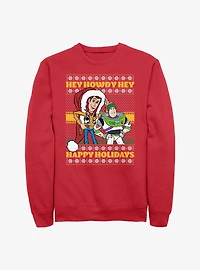 Disney Pixar Toy Story Howdy Holidays Crew Sweatshirt