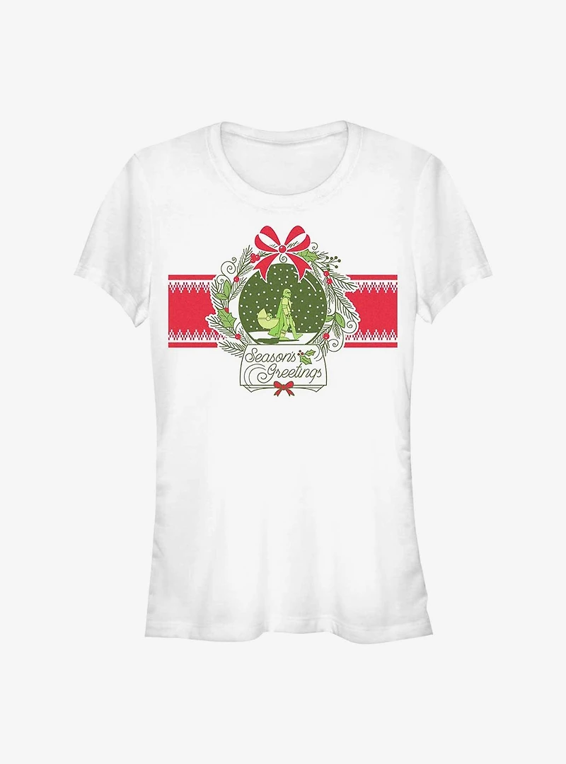 Star Wars The Mandalorian Snow Globe Holiday Girls T-Shirt