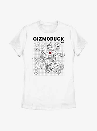 Disney DuckTales Gizmoduck Schematic Womens T-Shirt