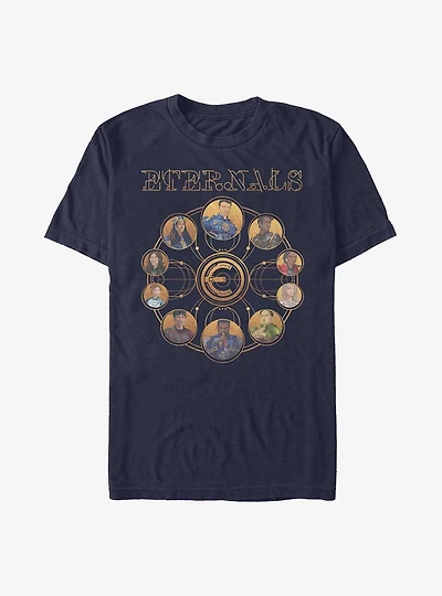 Marvel Eternals Circular Gold Group T-Shirt