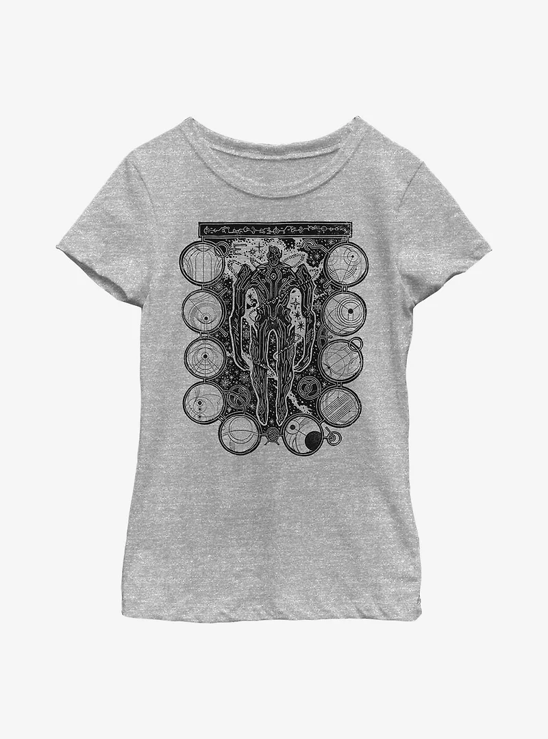 Marvel Eternals Arishem Wood Stamp Youth Girls T-Shirt