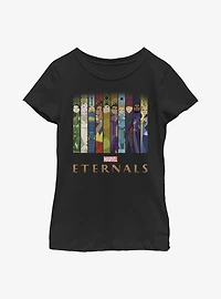 Marvel Eternals Vertical Panels Youth Girls T-Shirt