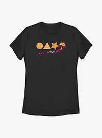 Squid Game Broken Umbrella Splatter Womens T-Shirt