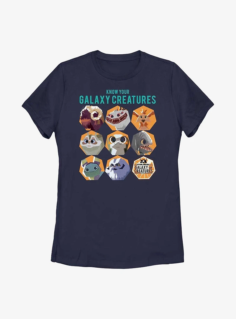Star Wars Galaxy Of Creatures Creature Chart Womens T-Shirt