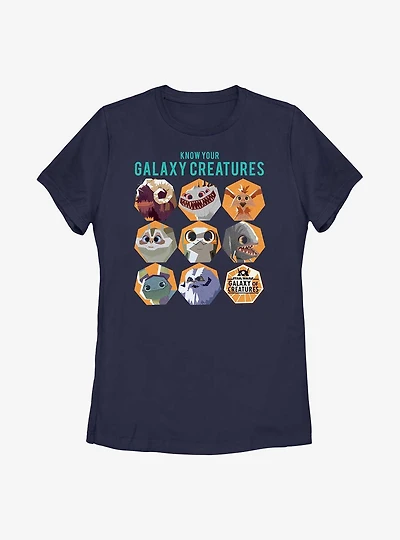 Star Wars Galaxy Of Creatures Creature Chart Womens T-Shirt
