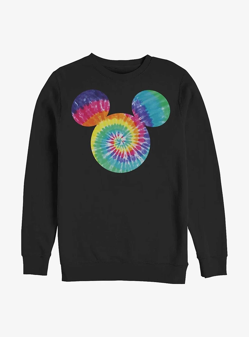 Disney Mickey Mouse Tie Dye Fill Crew Sweatshirt