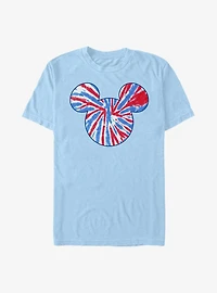 Disney Mickey Mouse Tie Dye Red White Blue T-Shirt