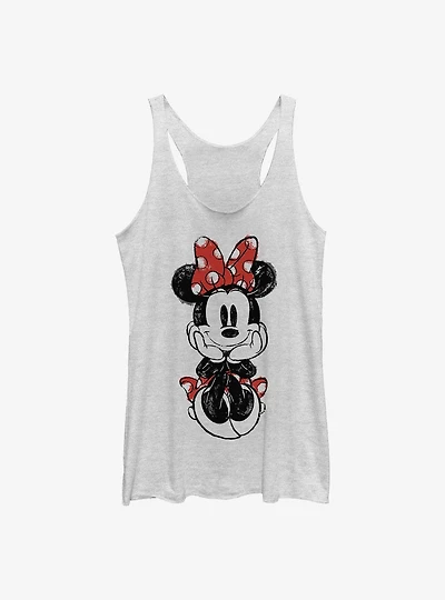 Disney Minnie Mouse Sitting Sketch Girls Tank