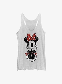 Disney Minnie Mouse Sitting Sketch Girls Tank