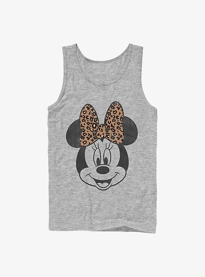 Disney Minnie Mouse Modern Face Leopard Tank