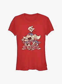 Disney Mickey Mouse, Goofy & Donald Vintage Cowboys Girls T-Shirt