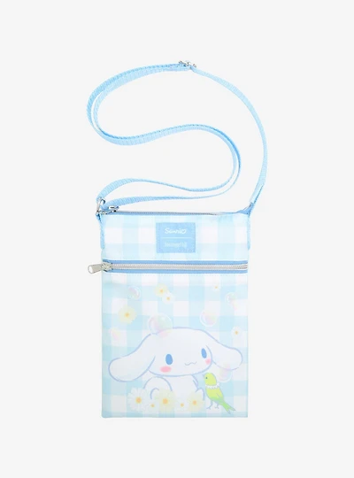 Loungefly Cinnamoroll Daisy Gingham Passport Crossbody Bag