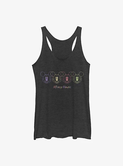 Disney Mickey Mouse Neon Faces Girls Tank