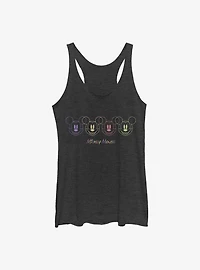 Disney Mickey Mouse Neon Faces Girls Tank