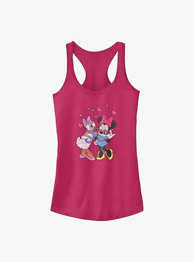 Disney Minnie Mouse & Daisy Duck Just Gals Hearts Girls Tank Top