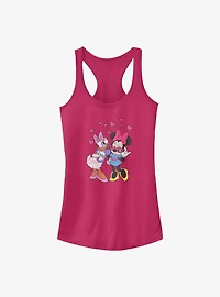 Disney Minnie Mouse & Daisy Duck Just Gals Hearts Girls Tank Top