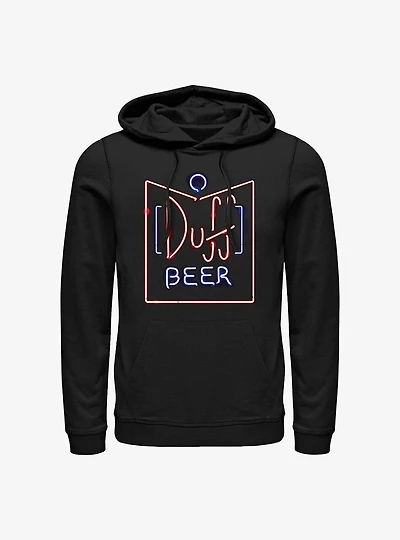 The Simpsons Duff Beer Neon Sign Hoodie