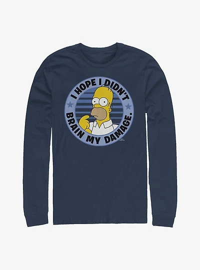 The Simpsons Homer Brain My Damage Long-Sleeve T-Shirt