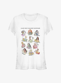 Disney Princess Hand Drawn Textbook Girls T-Shirt