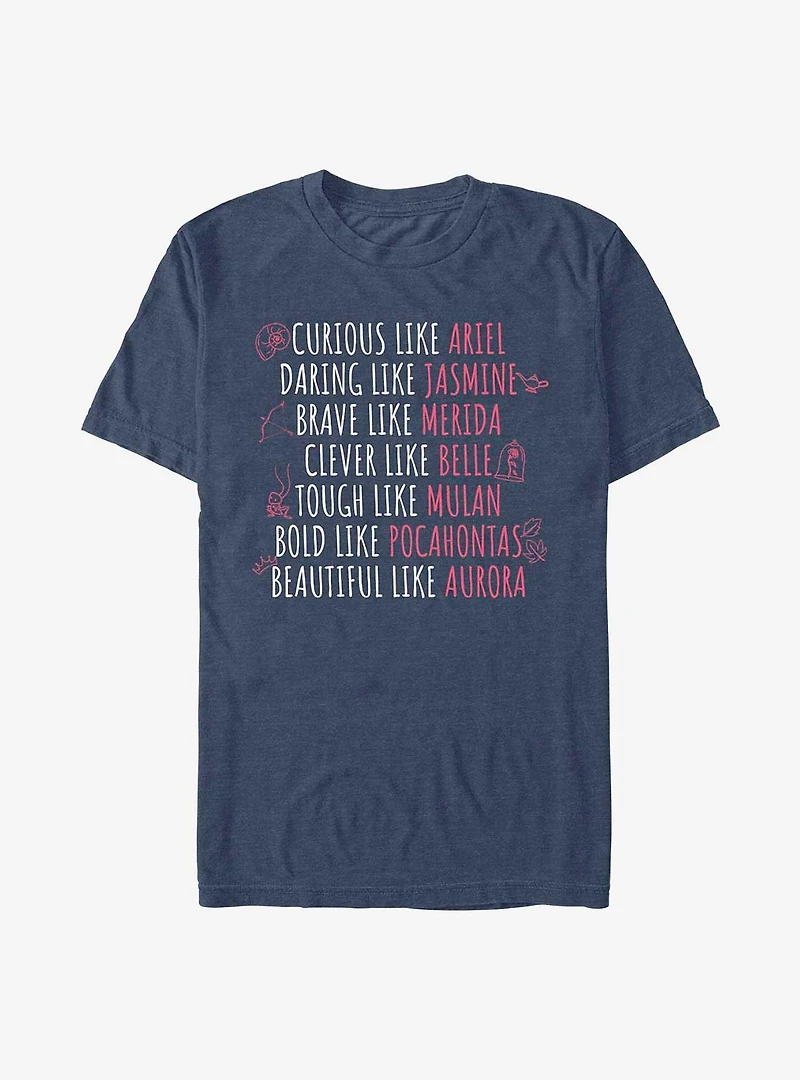 Disney Princess Character Traits T-Shirt