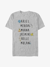 Disney Princess Name Stack T-Shirt