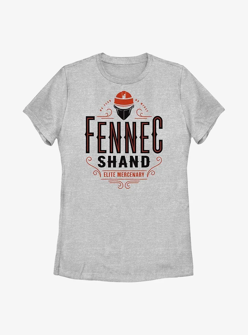 Star Wars: The Book Of Boba Fett Fennec Shand Elite Mercenary Womens T-Shirt