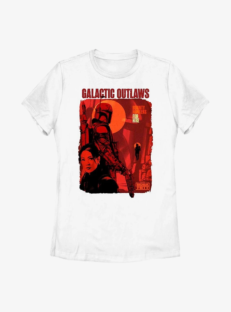 Star Wars: The Book Of Boba Fett Bounty Hunters For Hire Womens T-Shirt